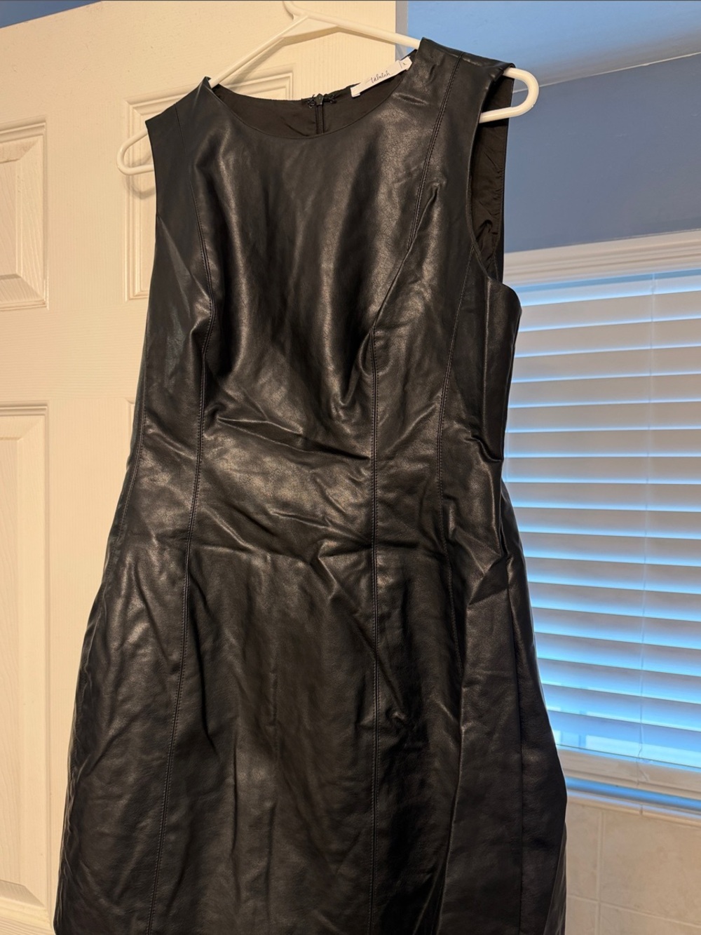 TALULAH Black Faux Leather Mini Dress